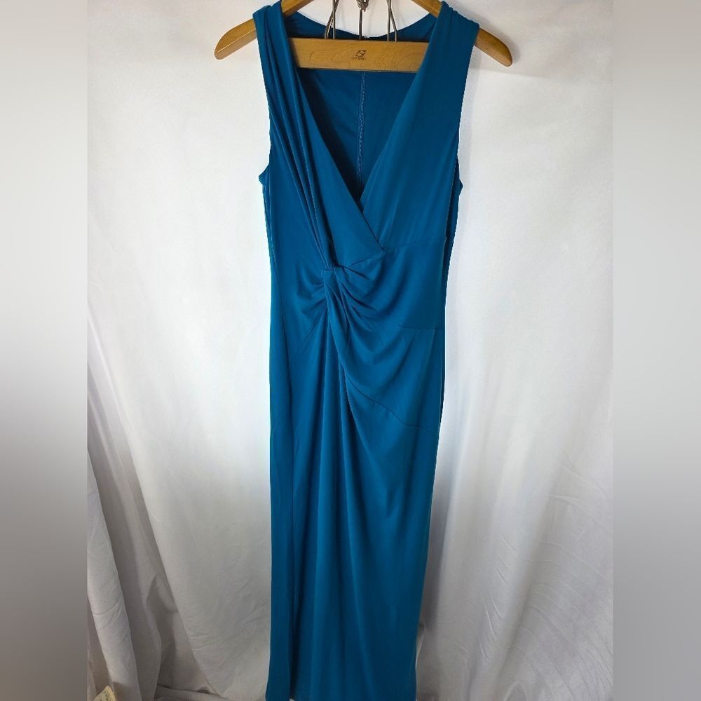 Chaps Teal Blue Sleeveless Maxi Dress